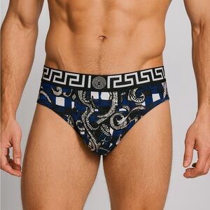 Versace Printed Pattern Logo Underwear Briefs